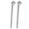 M-Wave 350mm x 25.4/27.2mm silver  seat post + clamp