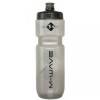 M-Wave grey translucent 750ml water bottle + optional holder