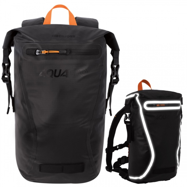 Oxford Aqua Evo Reflective Waterproof Backpack 22L  Black